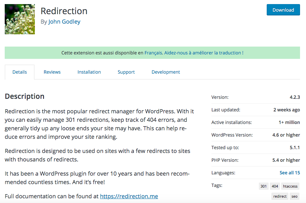 Comment créer une redirection 301 sur wordpress?
