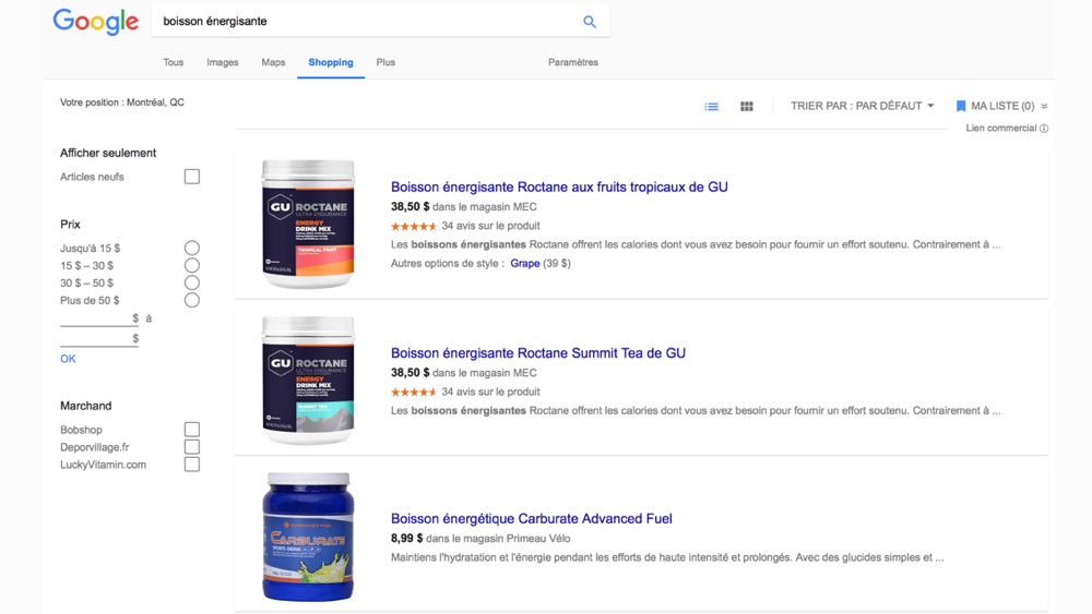 Exemple pour optimiser sa campagne google shopping