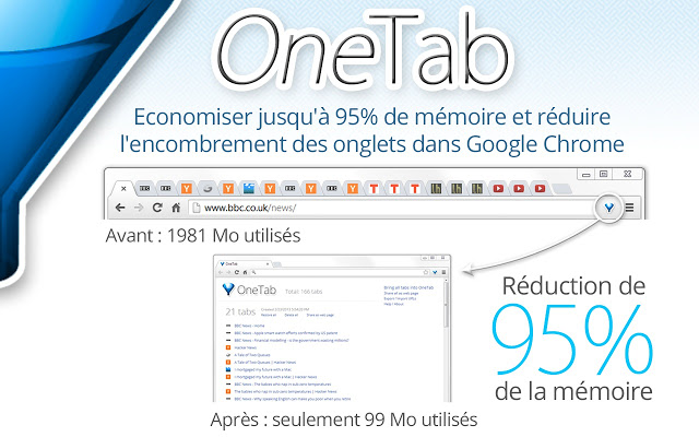 meilleures Extensions chrome onetab