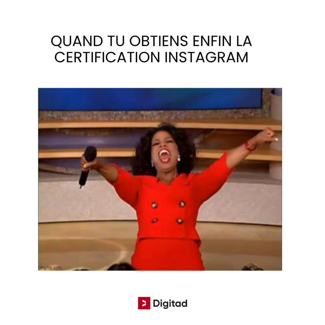 Meme être certifié sur Instagram