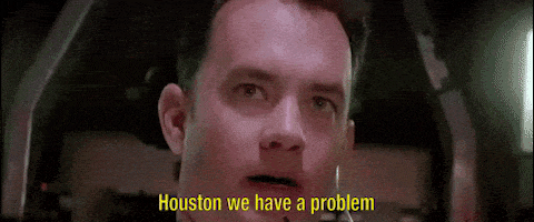 GIF montrant « Houston we have a problem » pour illustrer l'importance d'avoir une stratégie de communication en entreprise.