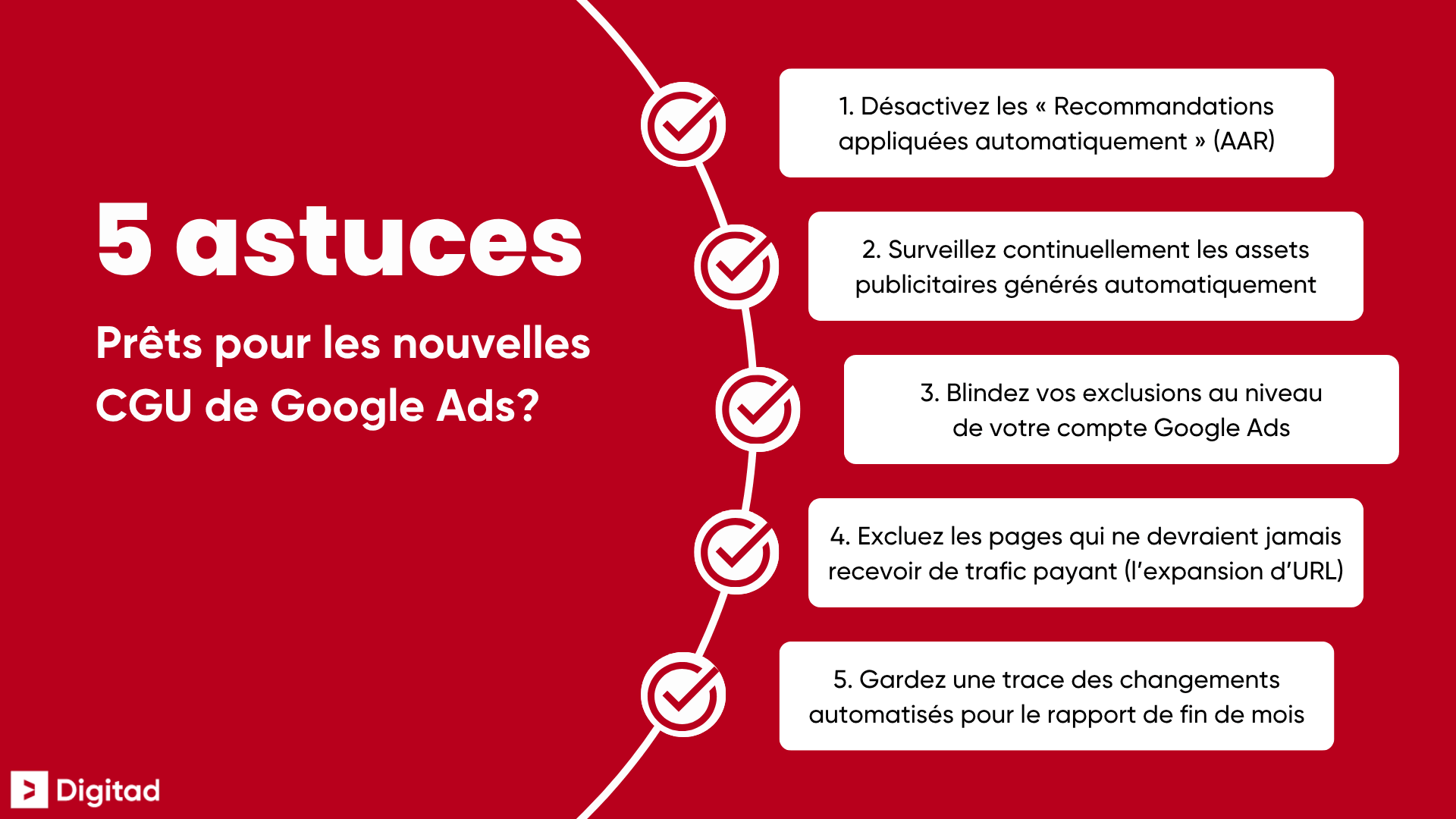 5 astuces pour les annonceurs et entreprises canadiennes suite aux nouvelles CGU de Google Ads.