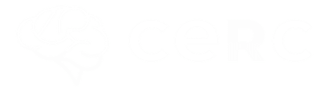 Logo de CERC (Clinique d'Évaluation & Réadaptation Cognitive) en blanc.