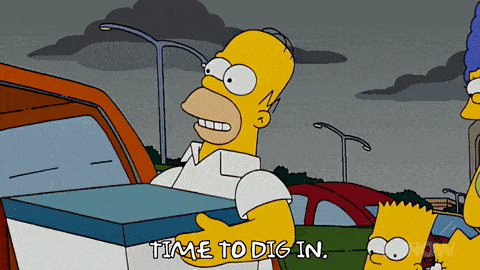 GIF de Homer Simpson prêt à se lancer, illustrant le moment de décortiquer le taux d’engagement LinkedIn.