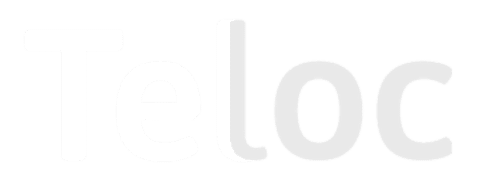 Logo de Tel-Loc en blanc.